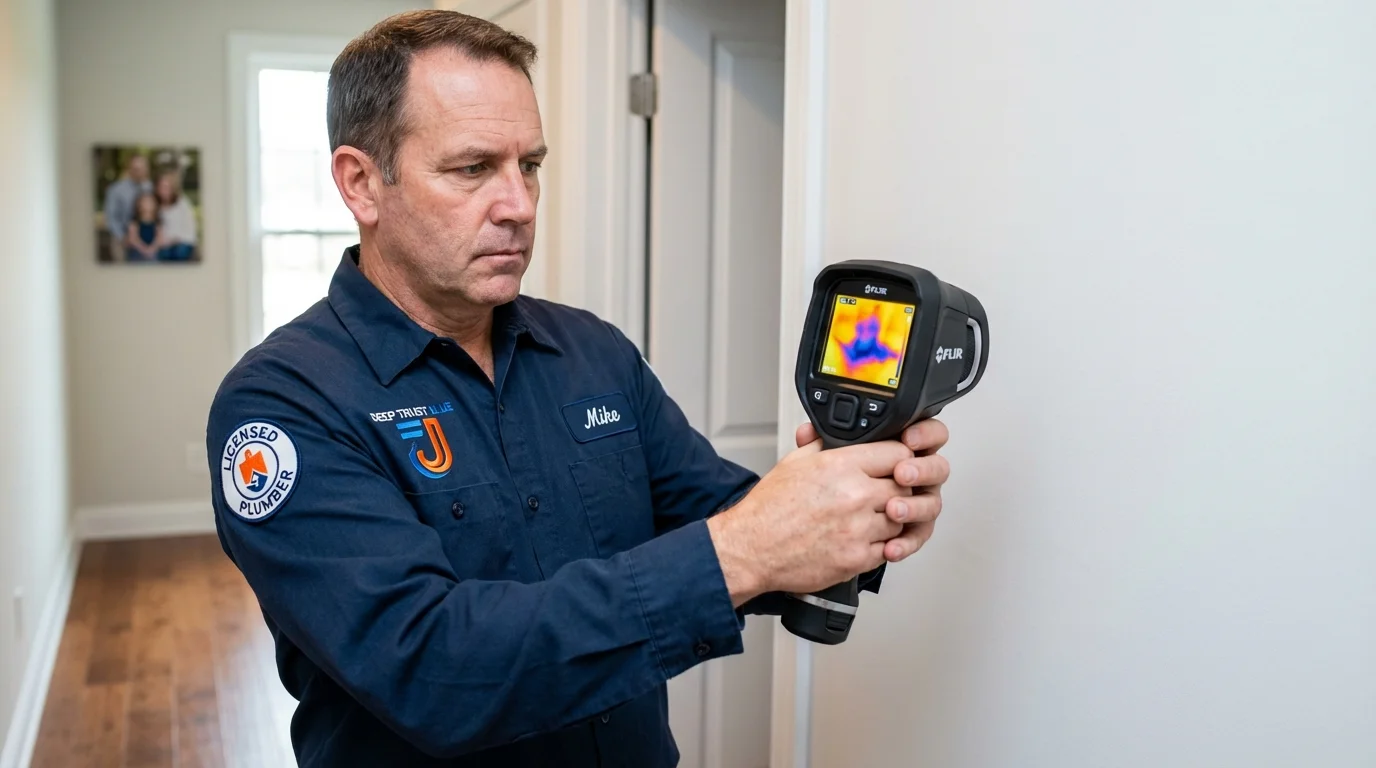 Thermal imaging leak detection by Johns Plumbing LLC in Franklinton